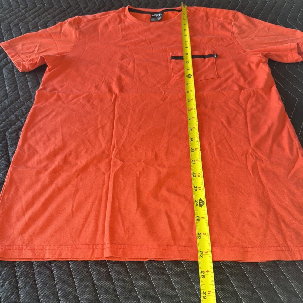 Oakley Hydrolix Shirt Men Large Orange Short Sleeve Athletic Zipper Pocket Gym - Picture 5 of 7